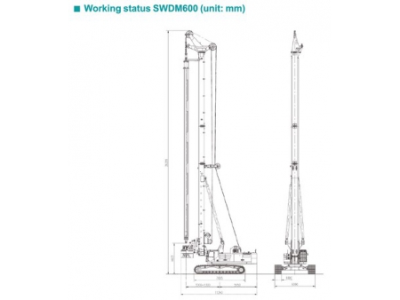 Perforadora Rotativa, SWDM600; Perforadoras Sobre Orugas