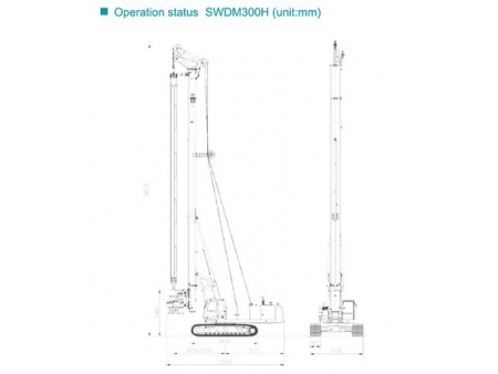 Perforadora Rotativa, SWDM300H; Perforadora Sobre Orugas