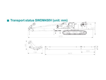 Perforadora Rotativa, SWDM450V; Perforadora Sobre Orugas
