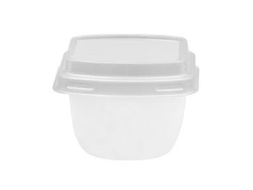 Contenedor con tapa IML de 80ml (vaso cuadrado de dos colores), CX104