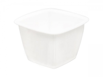 Contenedor con tapa de plástico IML de 55ml (blanco), CX046