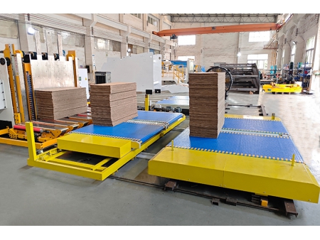 Carro de transferencia con centrado automático