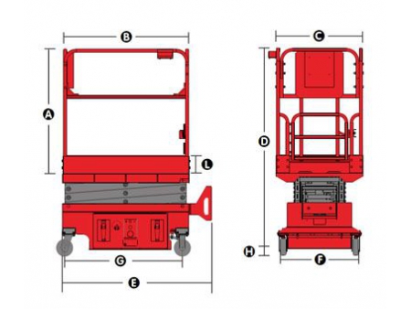 Mini plataforma de tijera eléctrica, Serie XEM-MINI