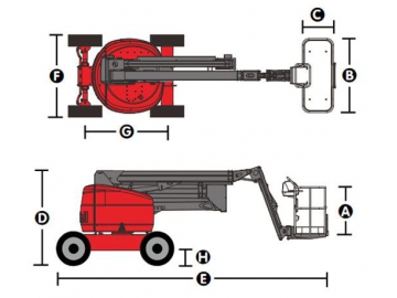 Plataforma articulada autopropulsada, HZ140RT/HZ140JRT