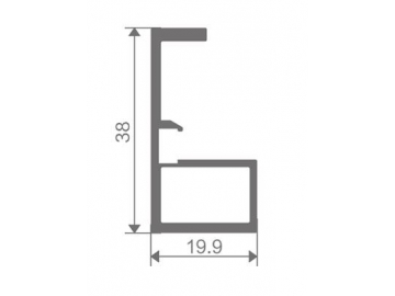 Puerta de vidrio con marco de aluminio delgado Minimalista 20