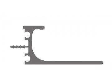 Tirador de puerta de armario de aluminio (sección en forma de L)