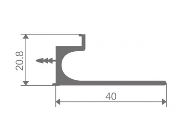 Tirador continuo de aluminio extruido