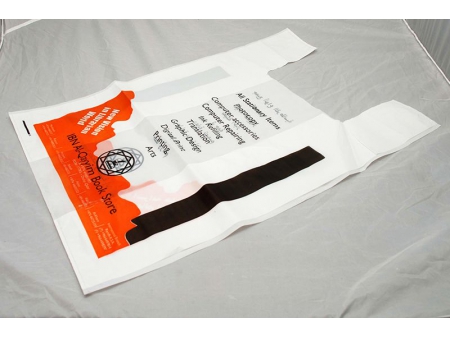 Máquina para hacer bolsa camiseta controlada por computadora con sellado en caliente y corte en caliente (220pzas/min×2)