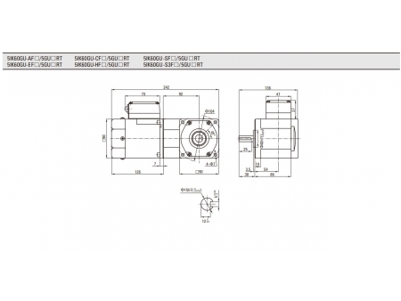 Motor de inducción  90mm 60W