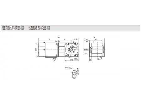 Motor para control de velocidad  90mm 120W