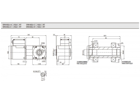 Motor reversible  90mm 40W