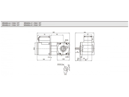 Motor reversible  90mm 40W