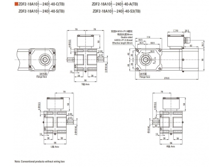 Motorreductor hipoidal F2/F3 de  40W