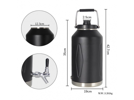 Jarra Isotérmica de 7.5L de Acero Inoxidable