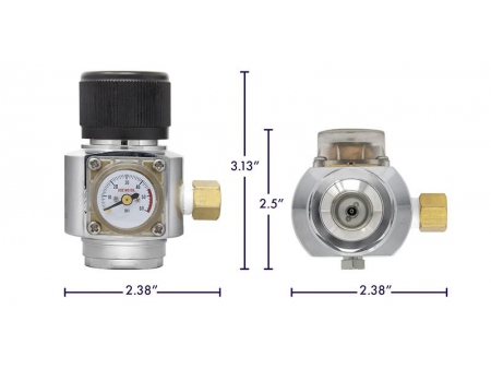 Regulador Comercial de Presión de Gas CO₂ de 60PSI para Cartucho Roscado de 74g