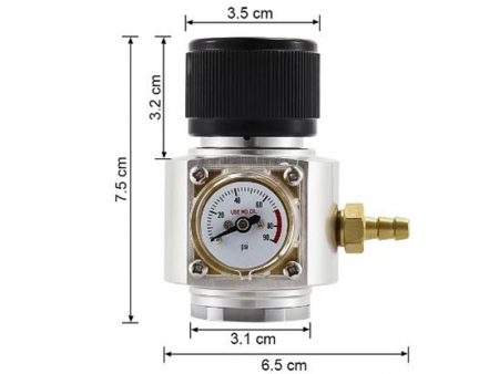 Regulador de CO₂ Comercial de 90PSI para Botella de CO₂ Sodastream (con Boquilla de 8mm)