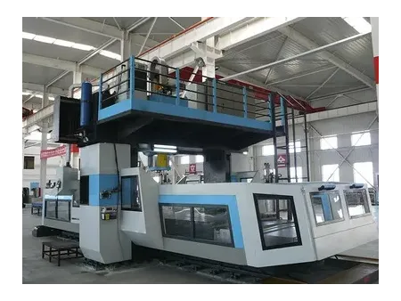 Mandrinadora-fresadora CNC tipo pórtico / gantry (pórtico fijo y mesa móvil)