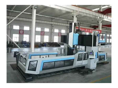 Mandrinadora-fresadora CNC tipo pórtico / gantry (pórtico fijo y mesa móvil)