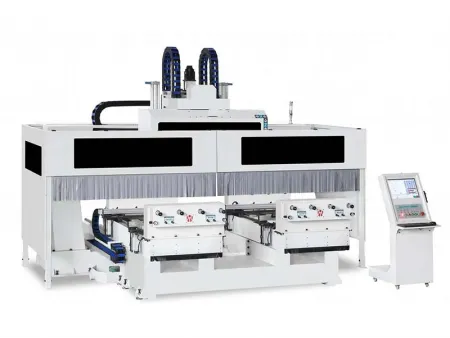Centro de mecanizado CNC de 5 ejes, con 4 cabezales
