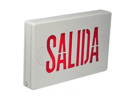 Señal de salida con leyenda SALIDA y certificación cULus, serie JEE