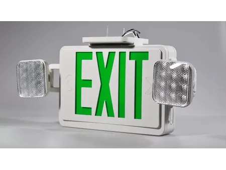 Señal de salida LED combinada con luz de emergencia (letras verdes/rojas), JLEC2GW/JLEC2RW