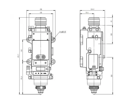 Cabezal de corte láser de fibra biselado de 20 kW