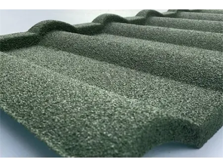 Tejas metálicas con recubrimiento de piedra