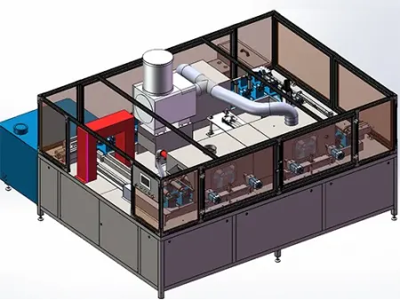 Túnel de lavado para ejes de motor