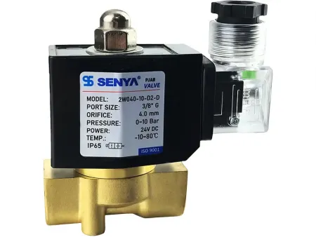 Serie 2W040-10-D2-D  Válvula solenoide de latón de 2/2 vías