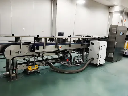 Enjuagadora de latas con aire ionizado