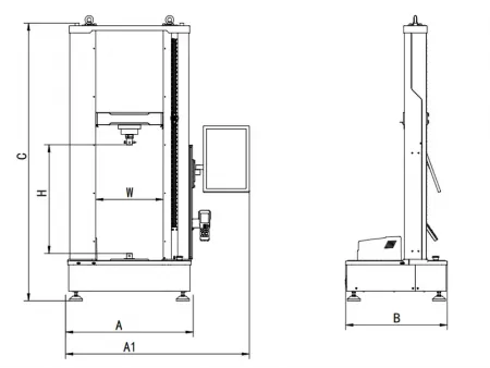 Máquina de ensayo universal electromecánica de sobremesa de doble columna