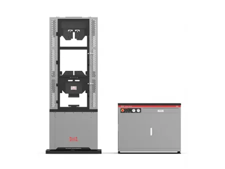 Máquina de ensayo universal servohidráulico, doble espacio, agarre de cuña