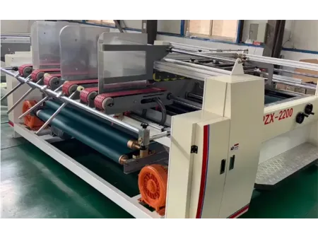 Plegadora encoladora semiautomática para cajas de dos piezas