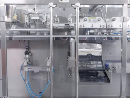 Envasadora de bolsas prefabricadas con alimentador automático de bolsas y llenado con 1 boquilla