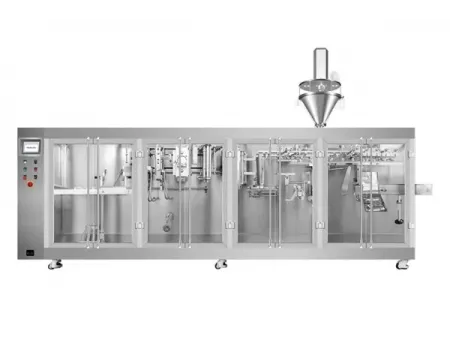 Envasadora horizontal de bolsas planas, llenado con 1 boquilla