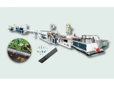 Máquina para fabricar tuberías de riego por goteo plano