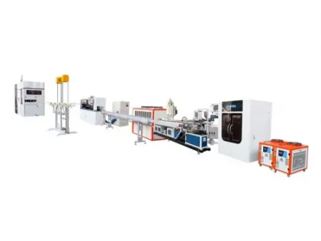 Máquina para fabricar cintas de goteo de tira continua