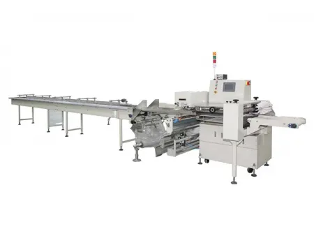 Envasadora horizontal flow pack SF-D con alimentación inferior de film