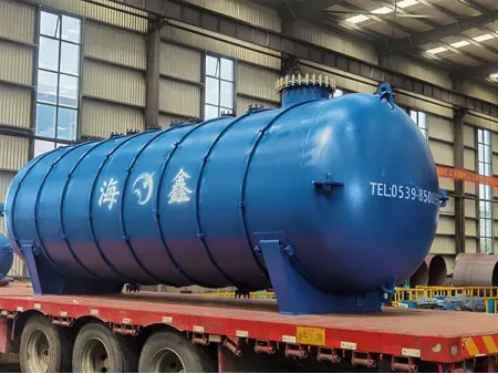Tanque horizontal de almacenamiento con revestimiento de vidrio
