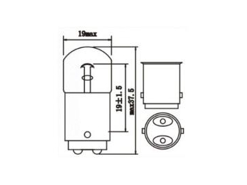 Bombilla miniatura para automóvil T16