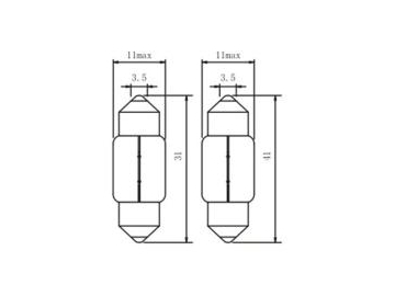 Lámpara festón T11 C5W