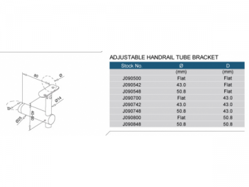 Soportes de tubos ajustables de acero inoxidable para barandillas