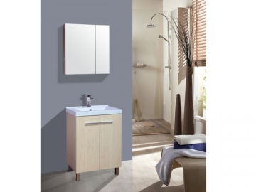 Muebles de baño con cubierta de PVC de aluminio encogido