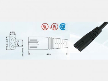 Conector IEC 60320 C7 UL817/CSA