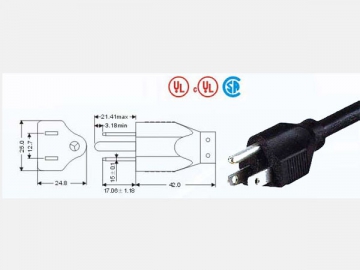 Conector de tres patas UL817/CSA