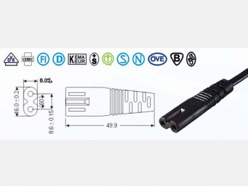 Conector VDE IEC 60320 C7