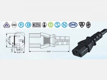 Conector VDE IEC 60320 C13