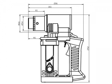 Llave de impacto eléctrica de servicio pesado S-16