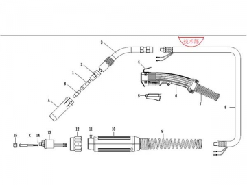 Pistola de soldadura GMAW N40