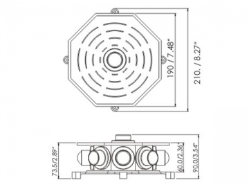 Lámpara de pared LED RGB 27W WL-030-D2-0IRGB